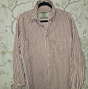 Levi's Red & White Striped Long-Sleeve Button-Down Shirt